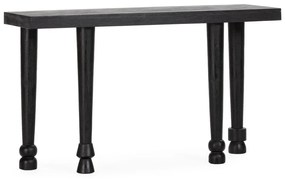 Fekete mangófa konzolasztal 40x130 cm Inaya – MOME