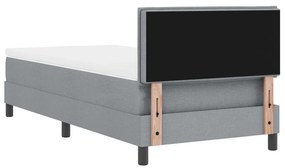 Boxspring Ágy Mattal &amp; LED Világítással Szürke 90x190 cm Szövet