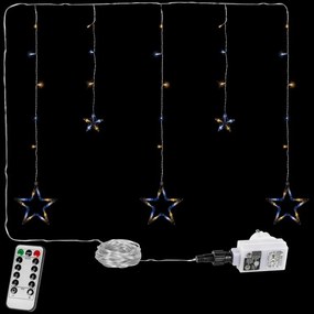 VOLTRONIC® Fényfüggöny 5 csillag 61 LED hideg/meleg fehér