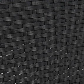 Juskys Yoro rattan négyzet alakú asztal 60 cm - fekete