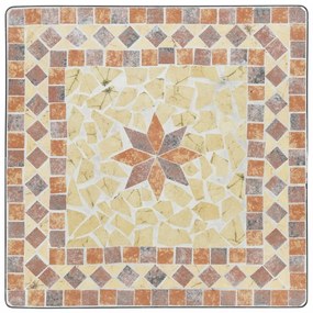 terrakotta kerámia mozaikos bisztróasztal 60 x 60 x 74 cm