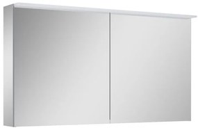 AREZZO design Tükrös szekrény PREMIUM 120,2 ajtó + TECHNOBOX+LED LÁMPA PANEL