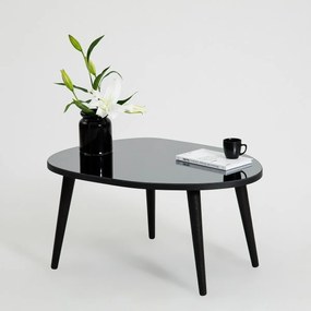 Gusto Black konferenciaasztal sötét üveggel