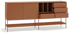 Téglavörös komód 220x98x45 cm Platt – Teulat
