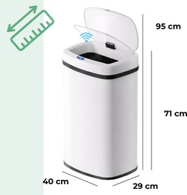 DEUS érzékelős szemetes, 58 liter, fehér Jurhan