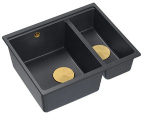 gránit mosogató Logan 150 Black Metallic