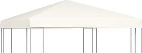 vidaXL krémfehér pavilon tetőponyva 310 g/m², 3 x 3 m