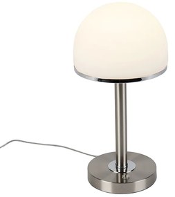 Vintage asztali lámpa acél LED-del és érintéssel - Bauhaus