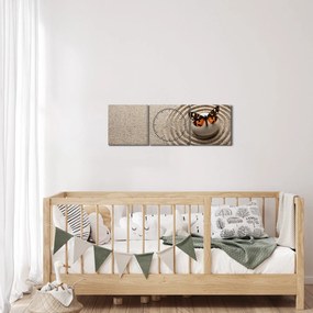 Kép - Zen kert (órával) (90x30 cm)