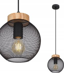 Pablo függőlámpa fekete matt fa 120 cm Globo Lighting