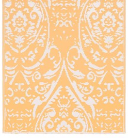 ARAKIL narancssárga és fehér 80x150 cm-es PP kültéri szőnyeg