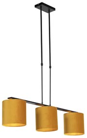 Függőlámpa bársony árnyékolókkal sárga arannyal 20cm - Combi 3 Deluxe