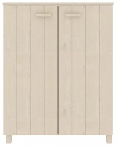 HAMAR mézbarna tömör fenyőfa cipőszekrény 85 x 40 x 108 cm