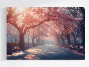 Poszter Kilátás Japán Park Fák Cseresznye Sikátor 120x80