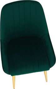 Étkezőszék, smaragd/gold króm-arany, PERLIA