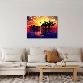 Egy sziget képe naplementekor (70x50 cm)