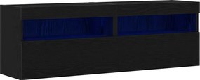 vidaXL TV Fali Szekrény Musta tammi 60 x 30 x 40 cm Faanyag