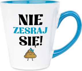 Latte Bögre 350ml Kék Ajándék Ne Ess Össze! Érdekes Minták