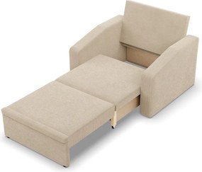 Vertico fekvőfotel, 80 cm széles, kordbársony, bézs