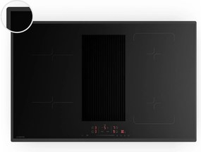 Klarstein Velaire hibrid indukciós főzőlap beépített páraelszívóval Elegáns, minimalista, erőteljes 8400 W 80 cm