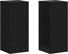 vidaXL Növényállvány 2 pcs Fekete tölgy 30 x 30 x 70 cm Faanyag