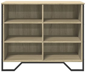 sonoma tölgy színű szerelt fa tálalószekrény 91x35,5x74,5 cm