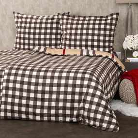 4Home Kockás flanel ágynemű, 160 x 200 cm, 70 x 80 cm