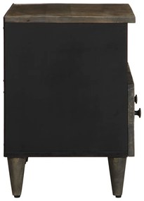 világosszürke tömör mangófa TV-szekrény70x33,5x46 cm