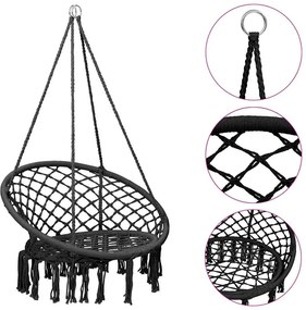 vidaXL antracitszürke függőszék 80 cm