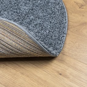 PAMPLONA kék magas szálú bolyhos modern szőnyeg Ø 240 cm