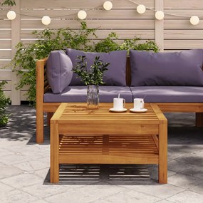 vidaXL tömör akácfa dohányzóasztal 65 x 65 x 35 cm