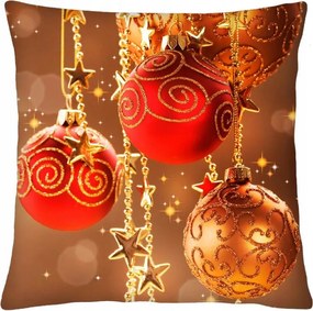 Minky Karácsonyi Díszpárna 40*40 Gömbök