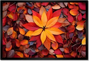 Poszter keretben 60x40 Őszi színes levelek