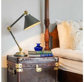 Elstead PV-ELEMENT-GAB - Asztali lámpa PROVENCE ELEMENT 1xE27/60W/230V szürke