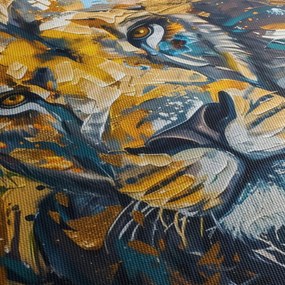 Kép - Absztrakt olajfestmény oroszlánnal (70x50 cm)