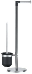 WENKO 21836800 - WC-kefe PARUS 25,5x57 cm rozsdamentes acél/ezüst/fekete