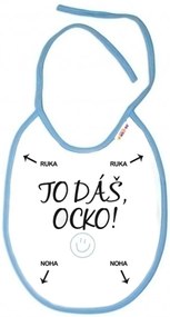 Vízálló előke Baby Nellys TE ADOD, APU! kék