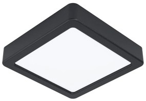 Eglo 99243 Fueva 5 LED panel, fekete, szögletes, 1350 lm, 3000K melegfehér, beépített LED, 11W, IP20, 160x160 mm