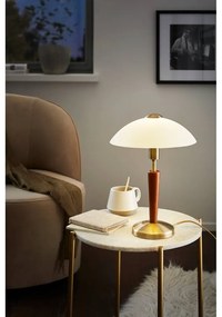 Szürke-barna dimmelhető asztali lámpa üveg búrával (magasság 35 cm) SOLO 1 – EGLO