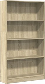vidaXL sonoma tölgy színű szerelt fa könyvszekrény 80 x 24 x 143 cm