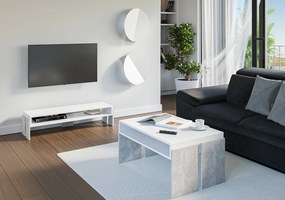 TV asztal Ramea (fehér + kő). Akció -17%. 1055245