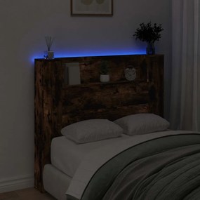 Fejtámla polcokkal Füstölt tölgy 120 x 16,5 x 103,5 cm Faanyag