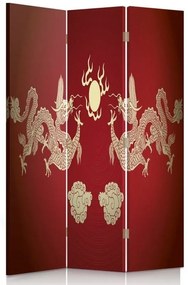 Gario Paraván Red Dragons Méret: 110 x 170 cm, Kivitelezés: Klasszikus paraván