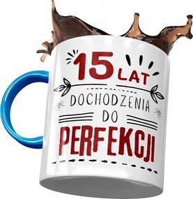 Kék Bögre Születésnapra 15 15. 15. Nyomtatott Fotóval