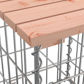 tömör duglászfenyő gabion kerti pad 244 x 71 x 65,5 cm