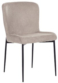 Tópszínű kárpitozott szék kétdarabos szettben ADA Beliani