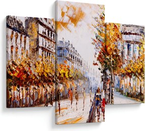 Kép - Utca Párizsban (90x60 cm)