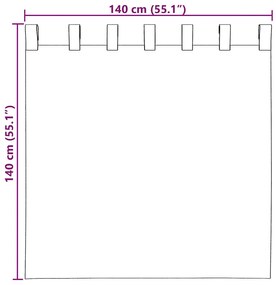 2 db világosszürke fátyolfüggönyök hurokkal 140x140 cm