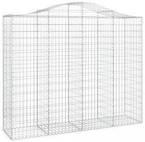 vidaXL 9 db íves horganyzott vas gabion kosár 200x50x160/180 cm