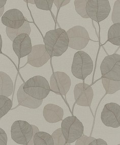 Tapéta Hálószoba Nappali Levél Minta Barna Bézs Vinil